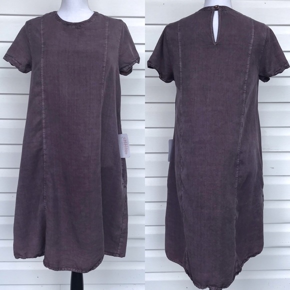 tea n rose Dresses & Skirts - •TEA N ROSE•NWT Casual Denim Shift Dress w Pockets
